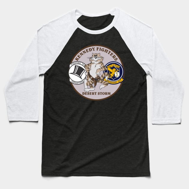 Kennedy Fighters - Desert Storm Tomcat Baseball T-Shirt by MBK